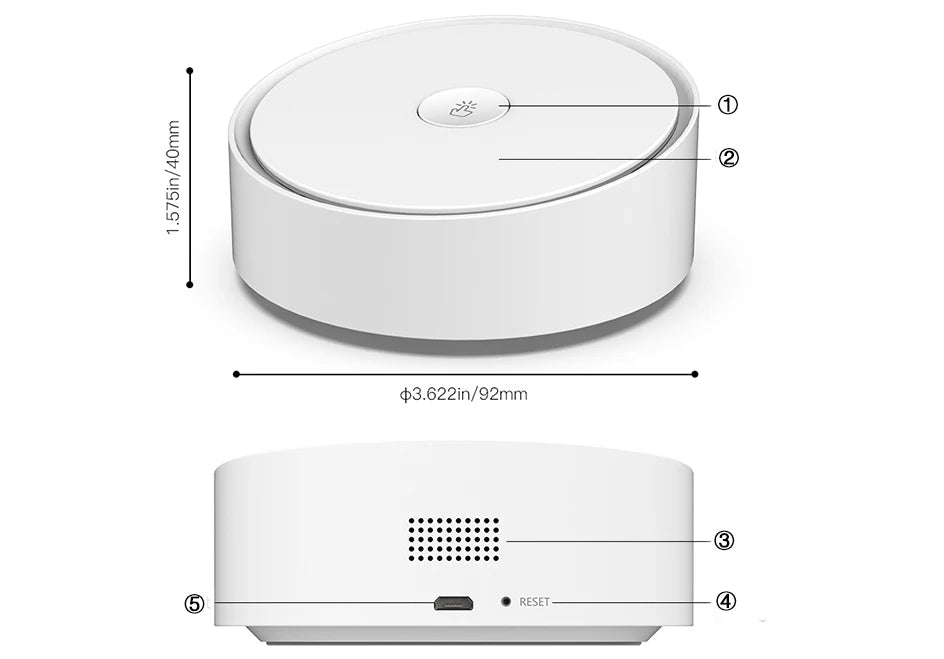 Tuya Smart Life Smart Multi-mode Gateway ZigBee WiFi Bluetooth-Compatible Hub Wireless Control with App Alexa Google Home Voice