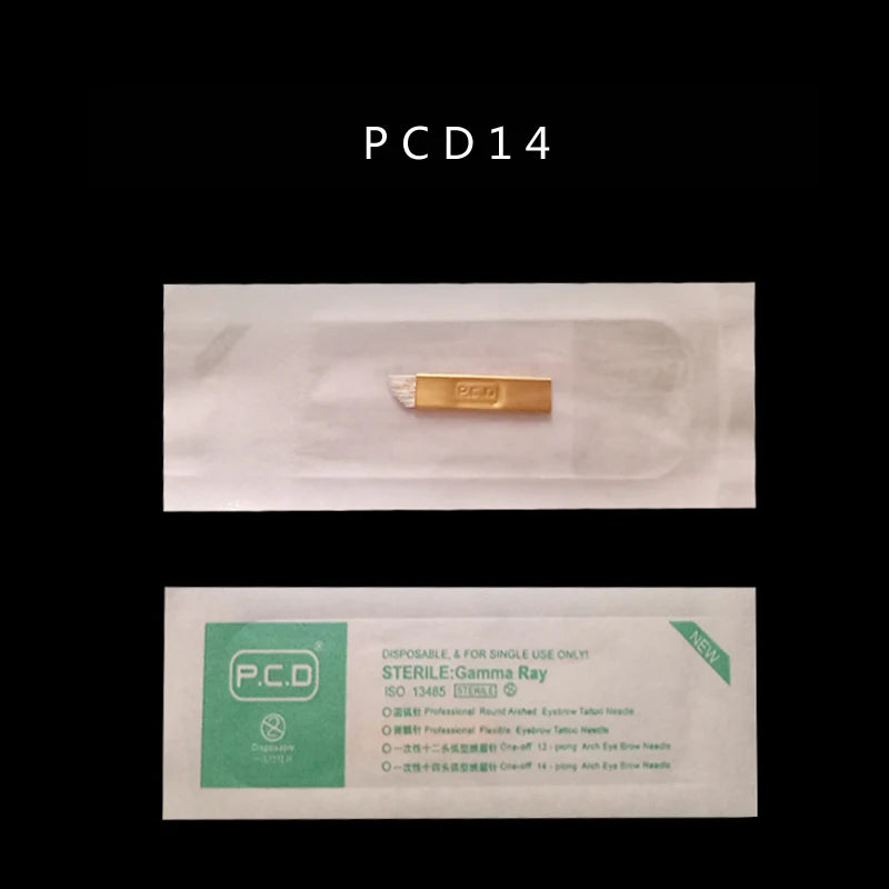 Microblading Blades 100pcs PCD Needle Set for Professional PMU Artists Permanent Makeup Machines Tidesmit