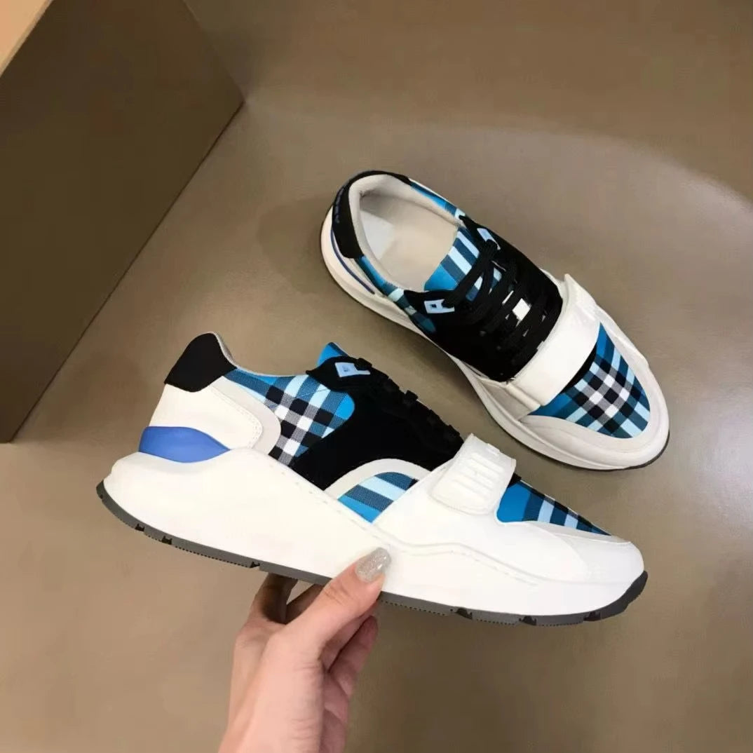 Luxury Patent Leather Light Weight Walking Shoes Patchwork Casual Sports Breathable Designer Sneakers for Men Retro Casual Shoes