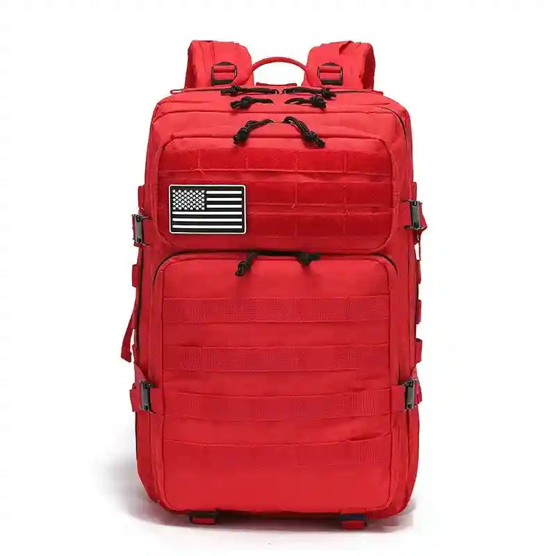 45L Tactical Waterproof Backpack - Durable Gym and Trekking Bag Red 45 Liters Tidesmit