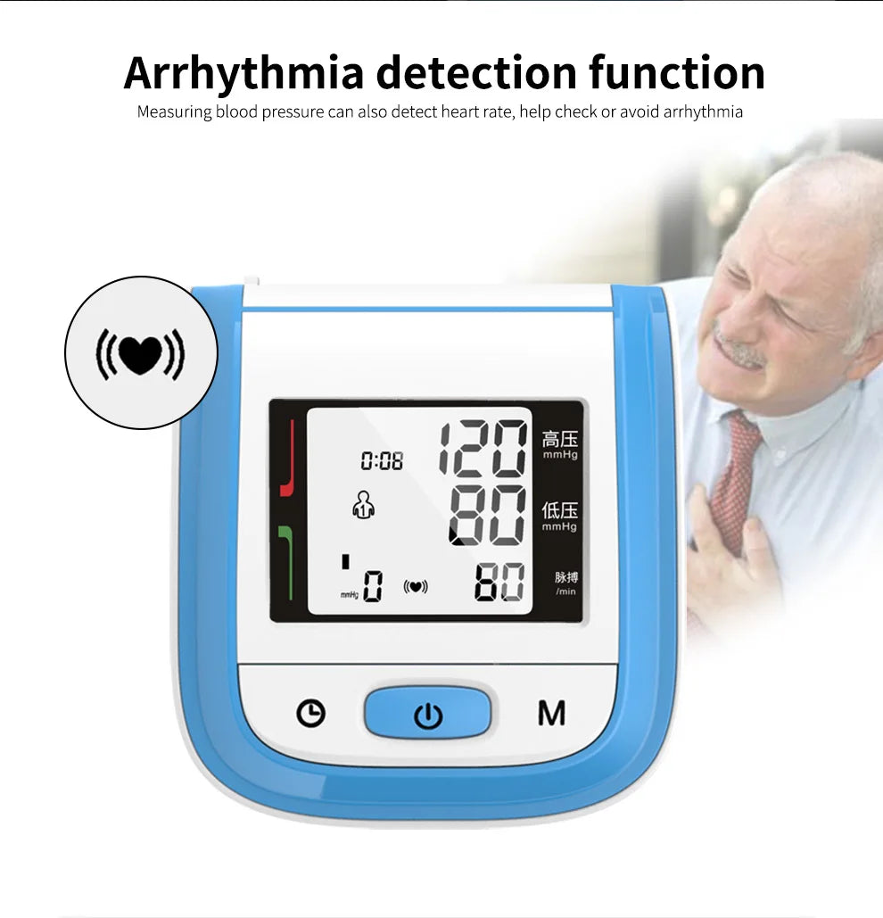 Yongrow Medical Digital Wrist Blood Pressure Monitor Heart Rate Pulse Meter Measure Sphygmomanometer PR