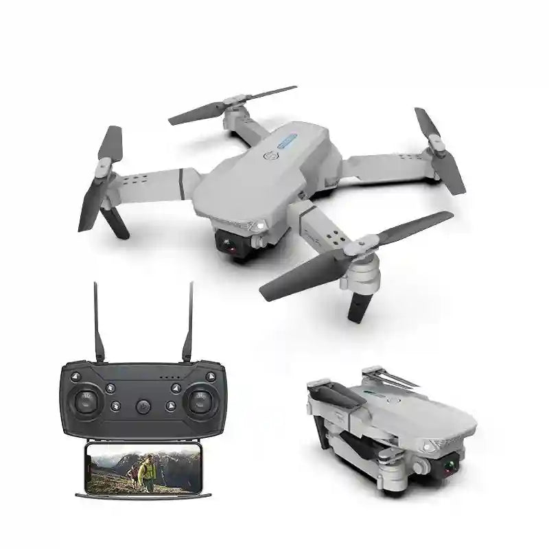 4K Foldable Camera Drone E88 - Portable Quadcopter White Tidesmit