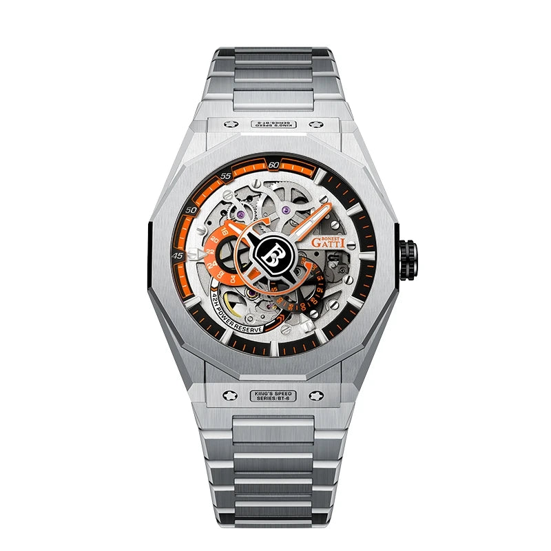 Bonest Gatti Luxury Waterproof Automatic  Oem Brand Hands Wrist Watches Custom Logo Wrist Mens  Watch Highend Watches Men BG7601