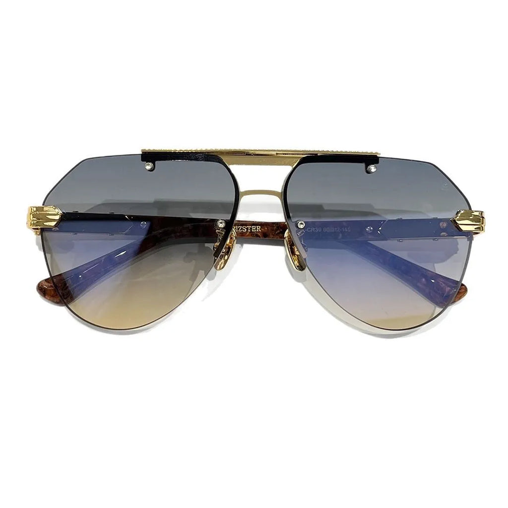 BIZSTER Luxury Frameless Fashion Toad Shaped Sunglasses UV400 Optical Casual Unisex Outdoor Use Model 6024