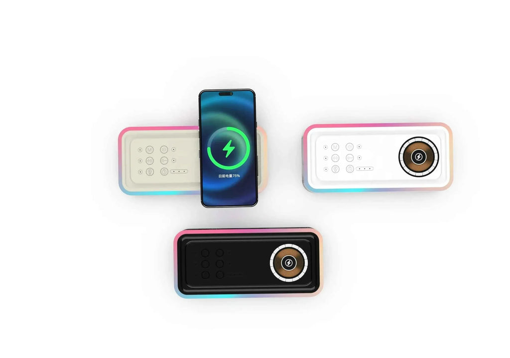 Portable Bluetooth Speaker with Wireless Charger and RGB LED Light My Store