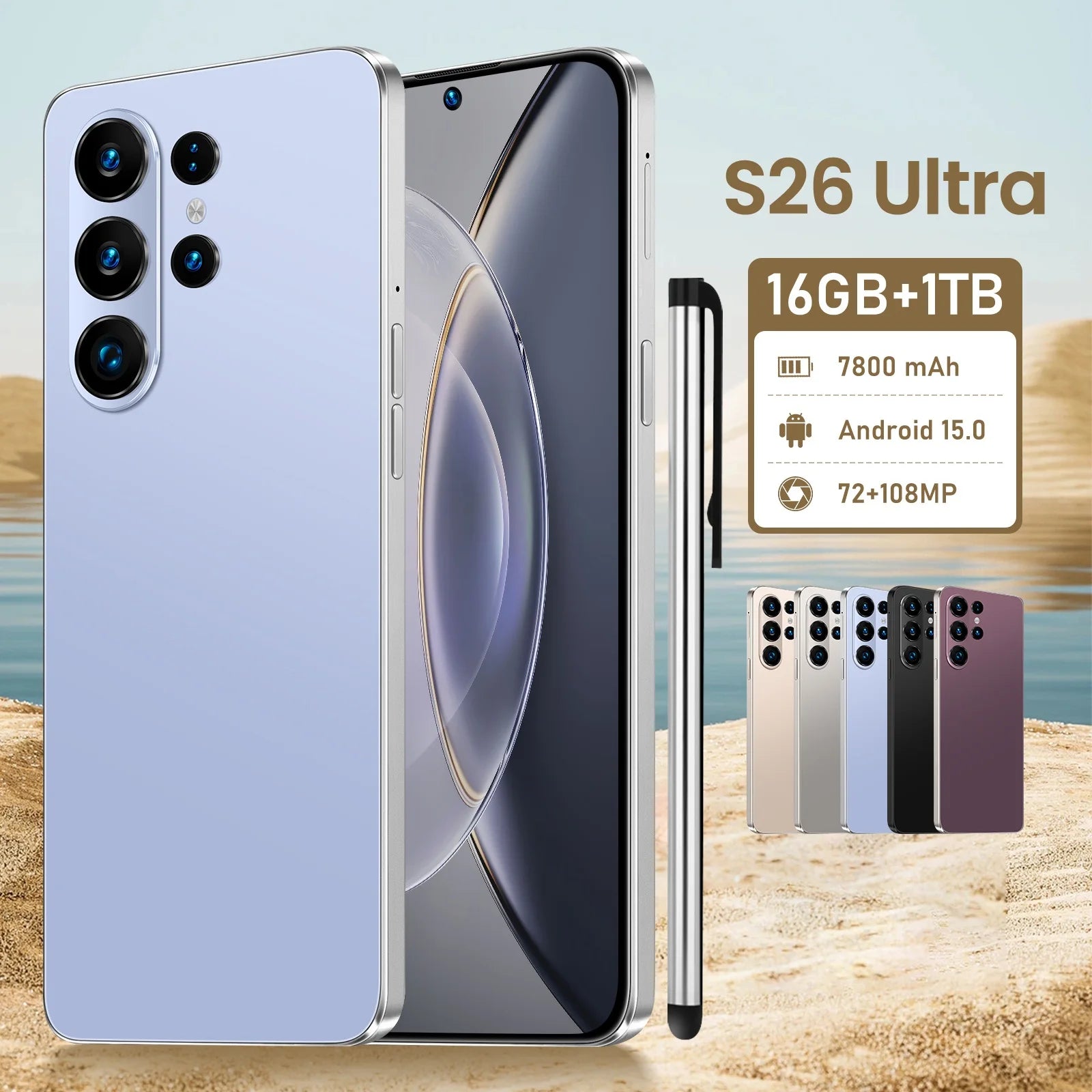 Unlocked 5G Smartphone: 7.3 Inch AMOLED Display, 16GB RAM, 1TB Storage Tidesmit