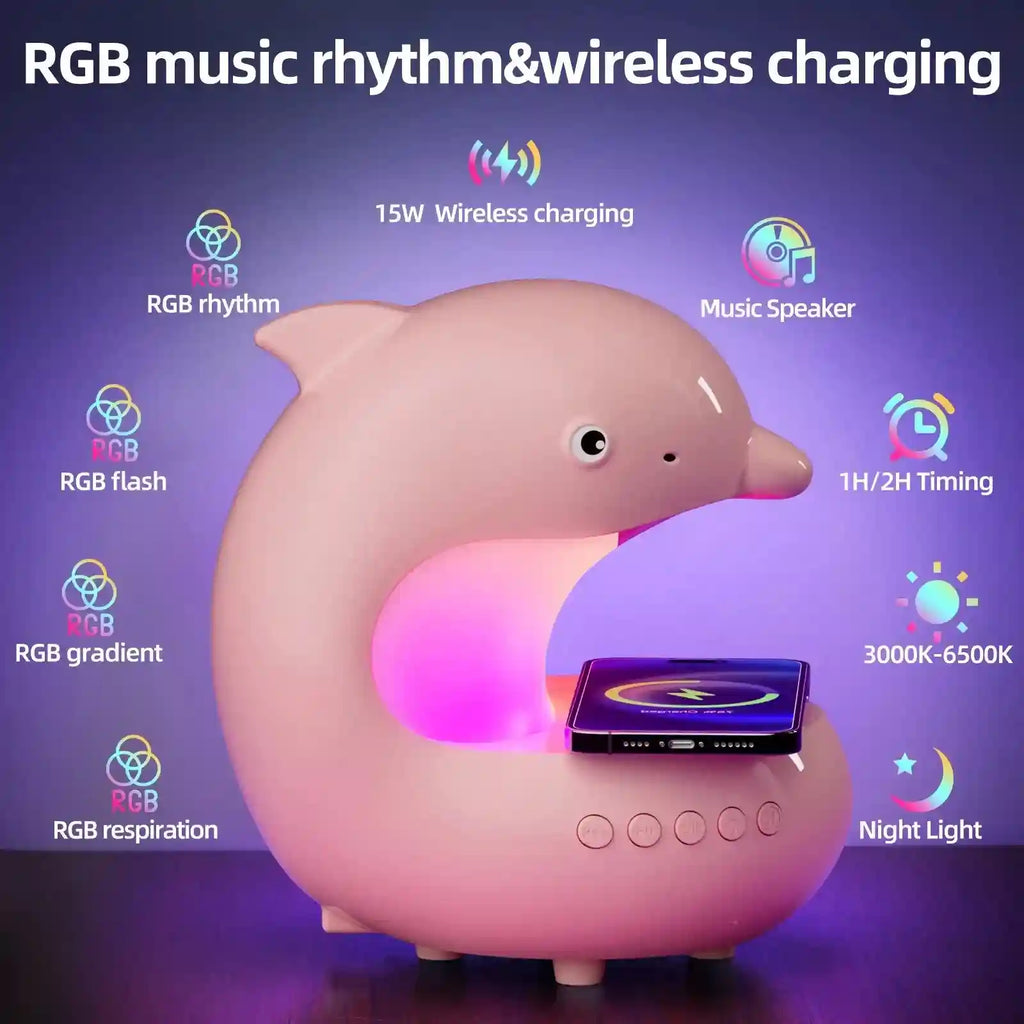 Wireless LED Ring Light Desk Lamp with RGB Music Sync - 5W Tidesmit