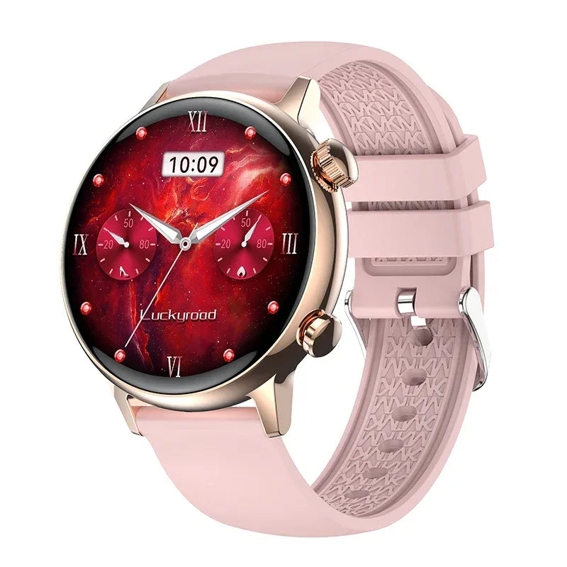 Waterproof Fitness Tracker Smartwatch - AMOLED Display & Heart Rate Monitor Pink My Store