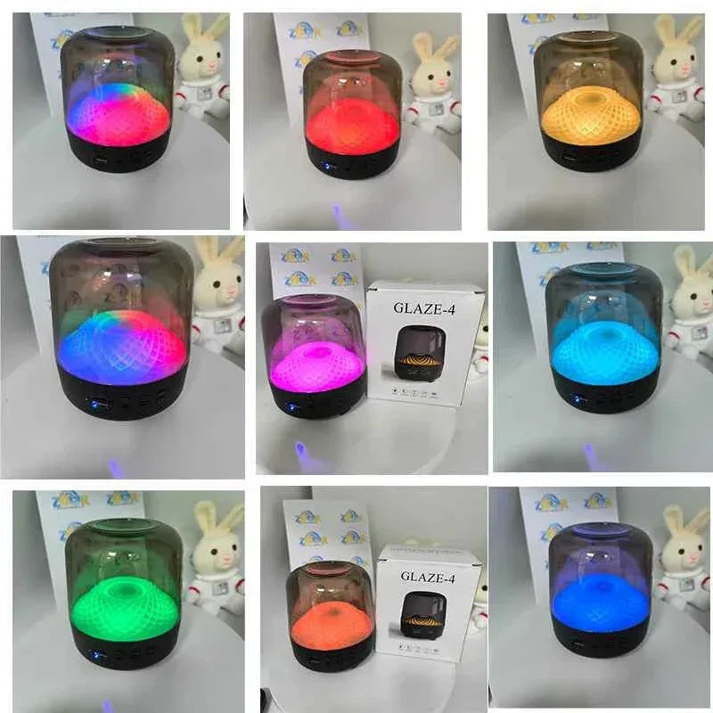 Portable Bluetooth Speaker with RGB Lighting and Wireless Subwoofer Black My Store
