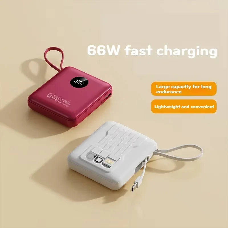 Portable 10000mAh Power Bank with Built-in Cable - Tidesmit Tidesmit