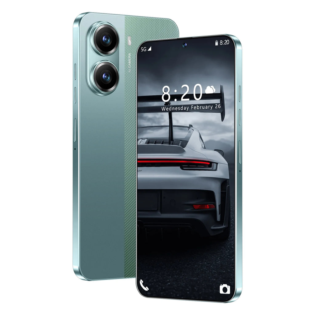 Tidesmit 2026 X7 Pro 5G smartphone side view showing sleek design and high-quality AMOLED 144Hz display hardware.