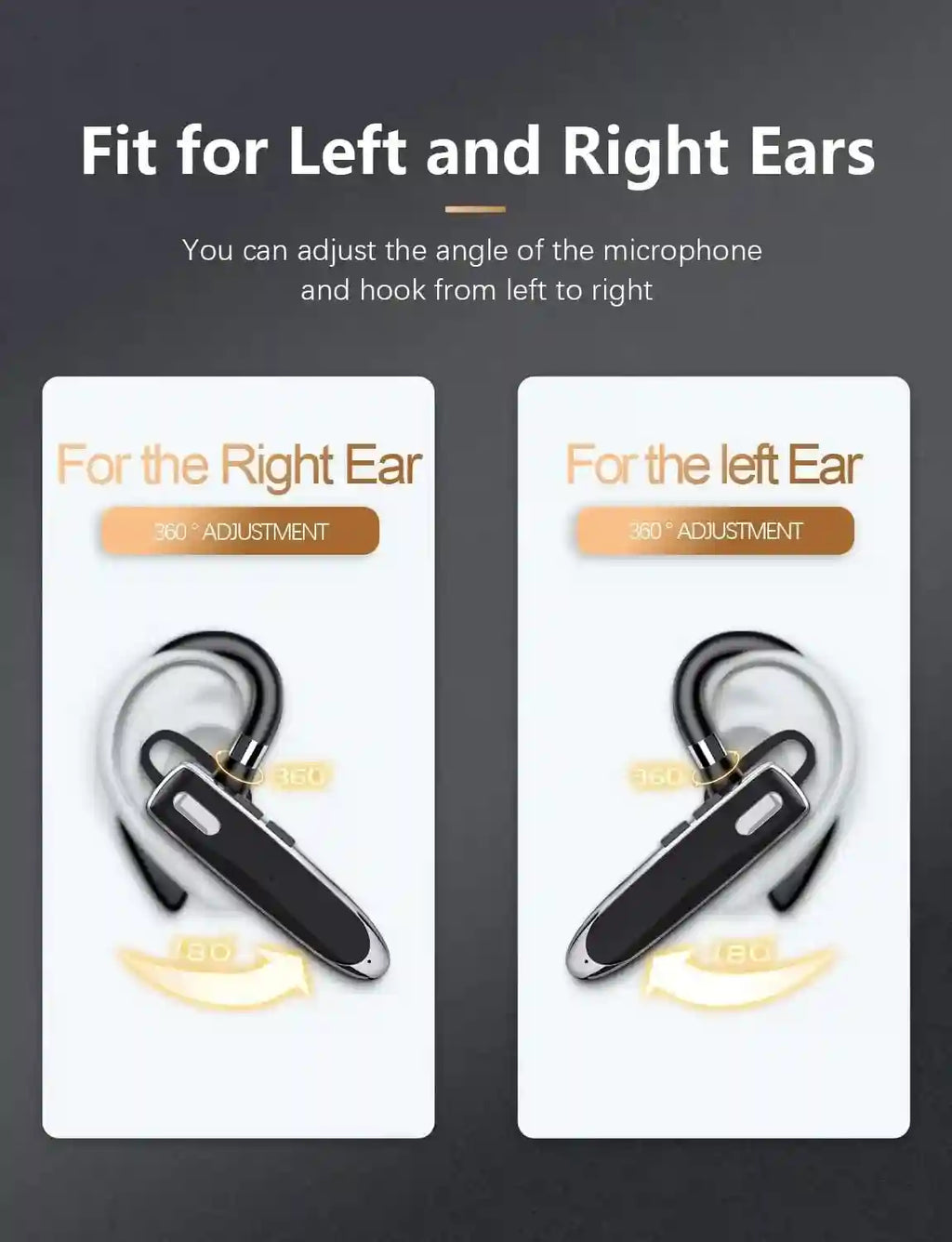 YYK-530 Waterproof Wireless Ear Hook Single Earbud | Tidesmit Tidesmit