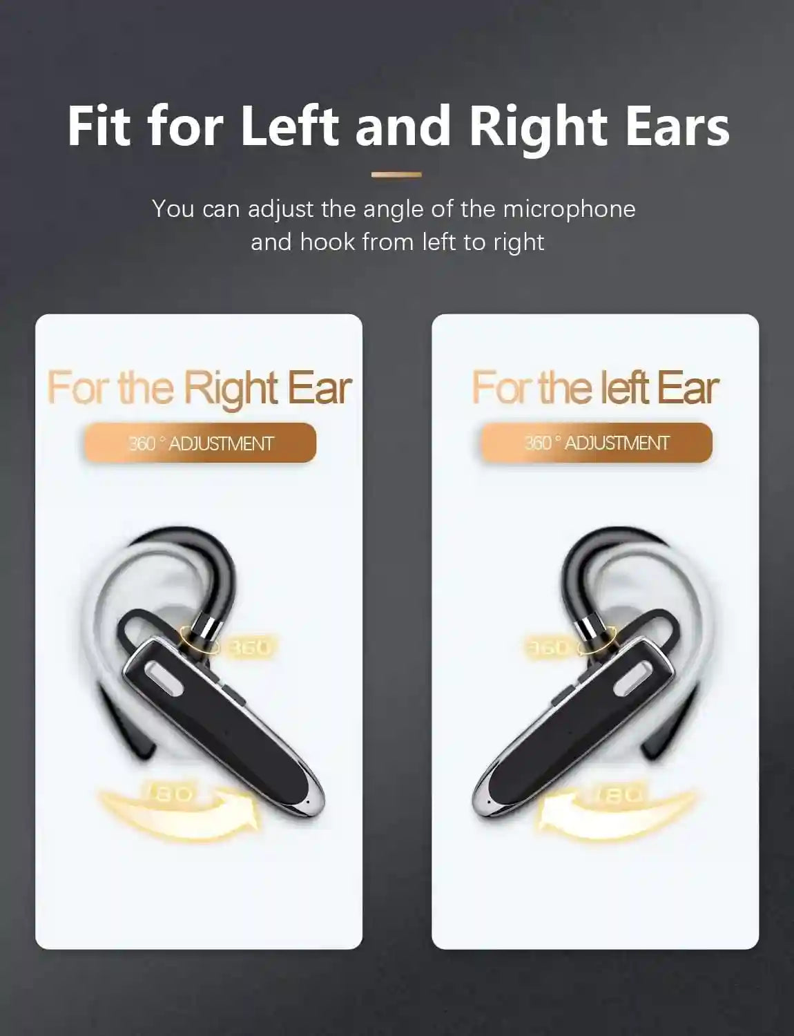 YYK-530 Waterproof Wireless Ear Hook Single Earbud | Tidesmit Tidesmit