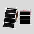 Black label roll with label size preview marked 50mm wide