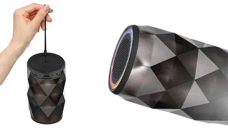 Portable Bluetooth Speaker with LED Lights, Waterproof Wireless Audio - Gray My Store