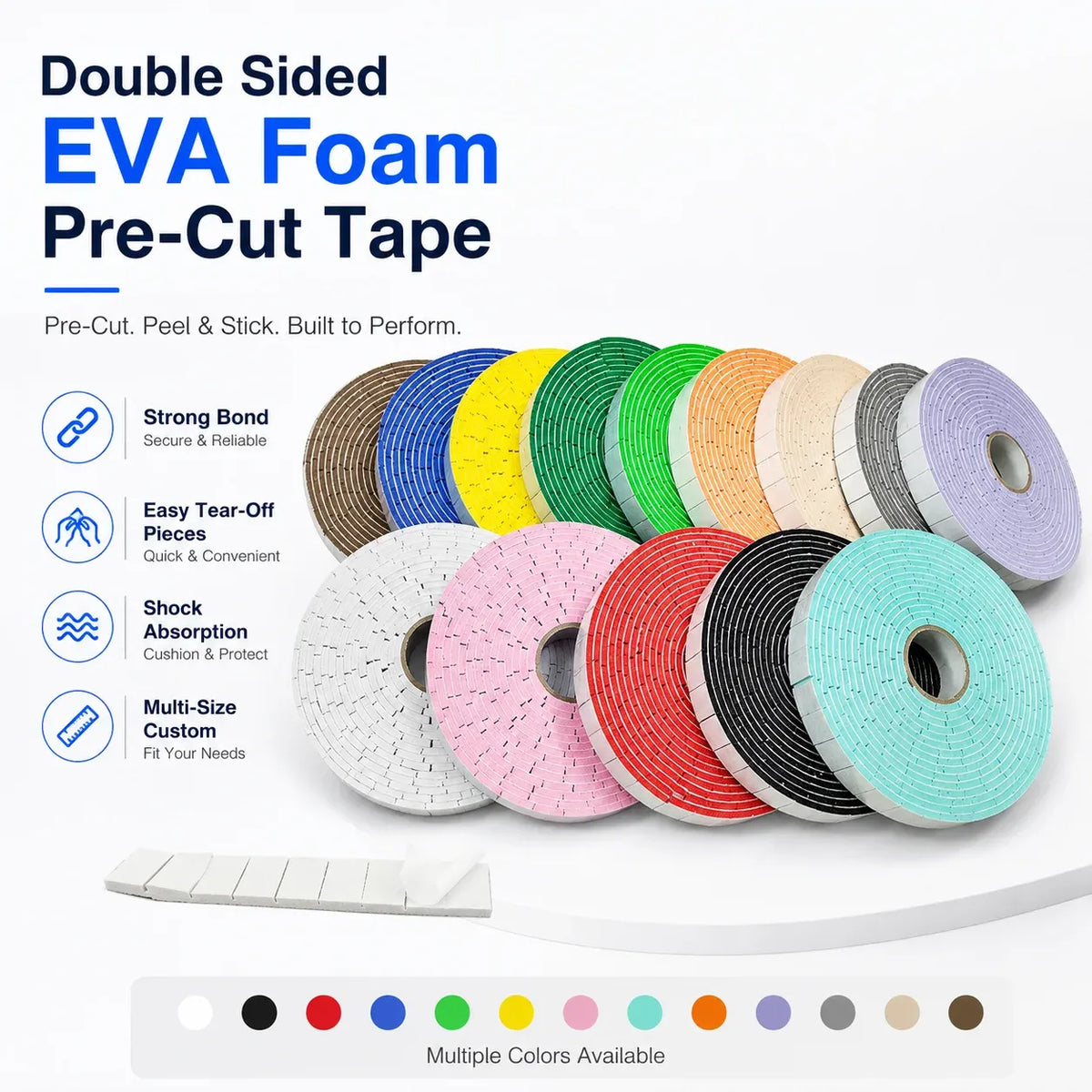 Custom Double Sided EVA Foam Tape 3mm Thick Adhesive Foam Tape for DIY Craft and Mounting