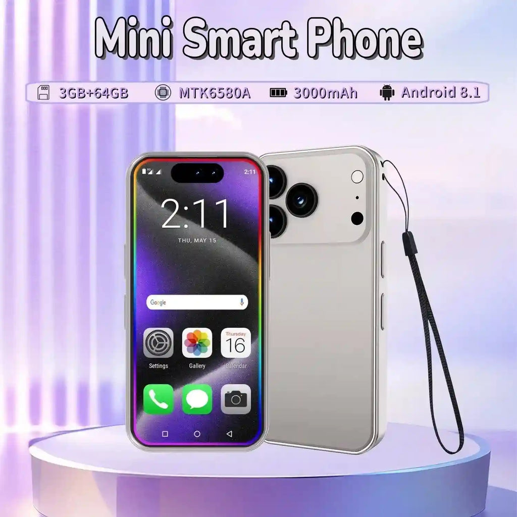 Mini Android Smartphone 4.9 Inch 64GB Dual SIM - Compact Value Phone Tidesmit