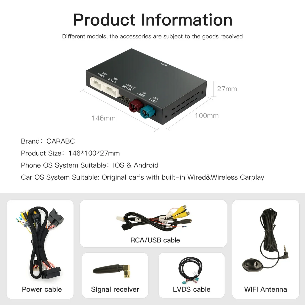 Wireless CarPlay Android Auto Adapter for BMW NBT CIC Systems My Store
