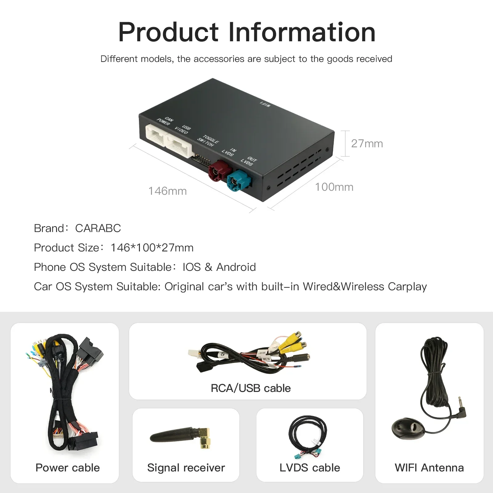 Wireless CarPlay Android Auto Adapter for BMW NBT CIC Systems My Store