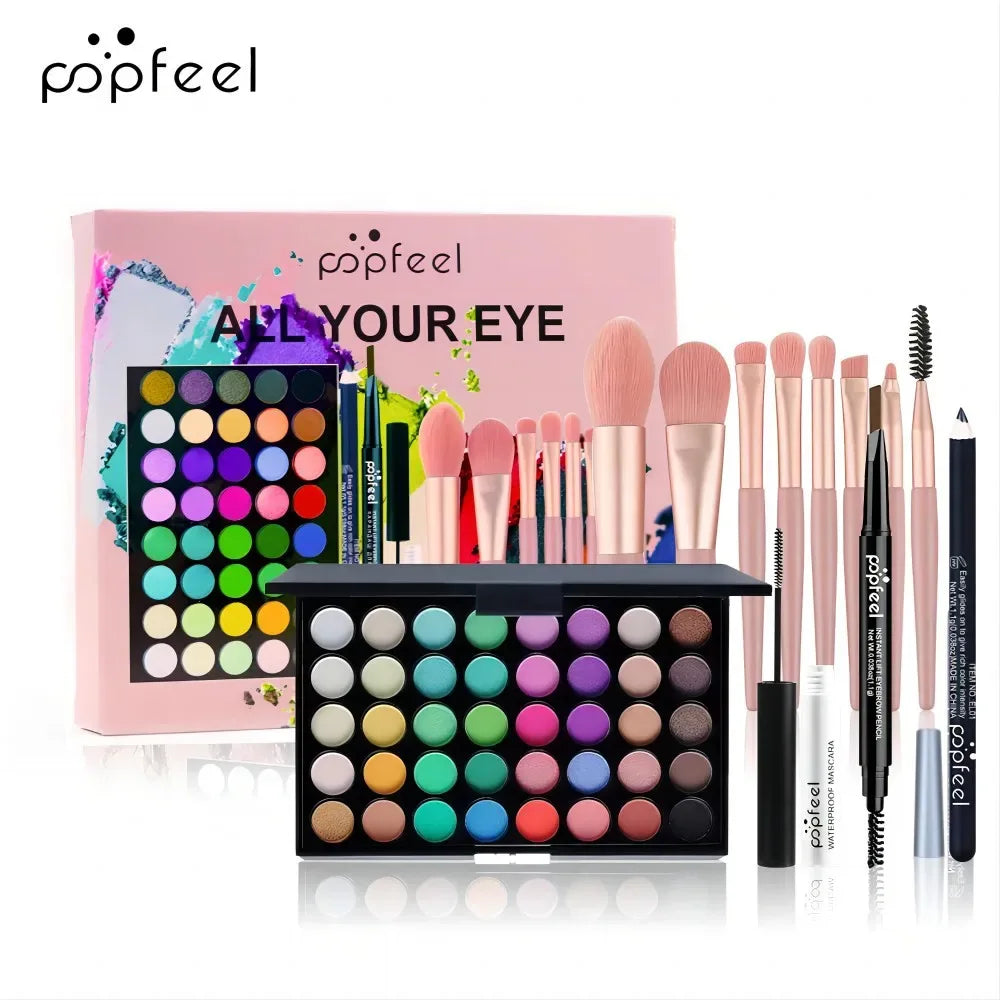 Professional Makeup Kit – All-in-One Salon-Quality Eyeshadow & Lipstick Set Professional Makeup Kits SET002B Tidesmit