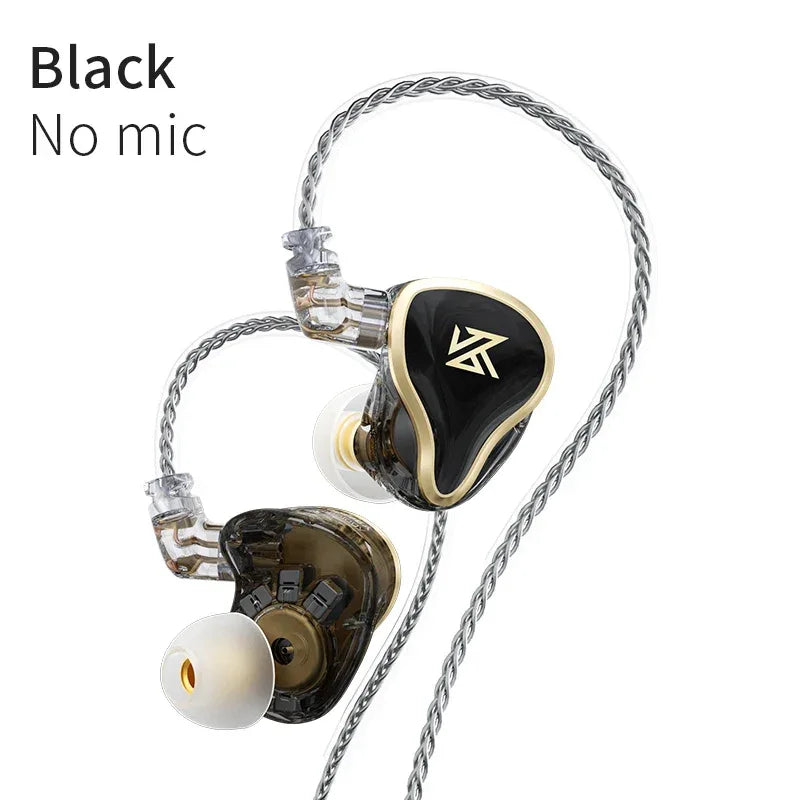 16-Driver HiFi In-Ear Monitors with Bass Focus by Tidesmit Black No Mic Tidesmit