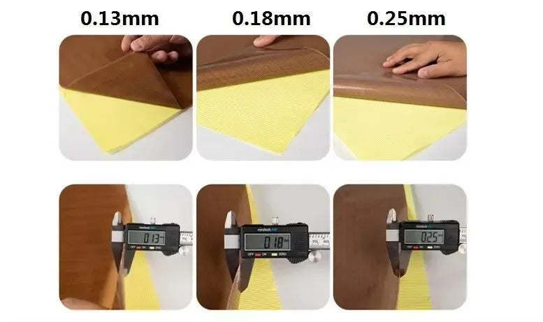 Heat-sealing tape sheet samples pressed by hand, 0.13mm 0.18mm and 0.25mm