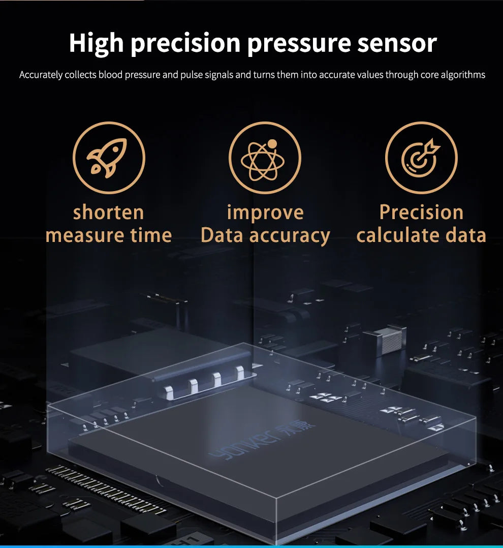 Yongrow Medical Digital Wrist Blood Pressure Monitor Heart Rate Pulse Meter Measure Sphygmomanometer PR