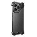 iPhone 16 Metal Case with Screen Protector - Aluminum Alloy Protection Black PVC box Tidesmit