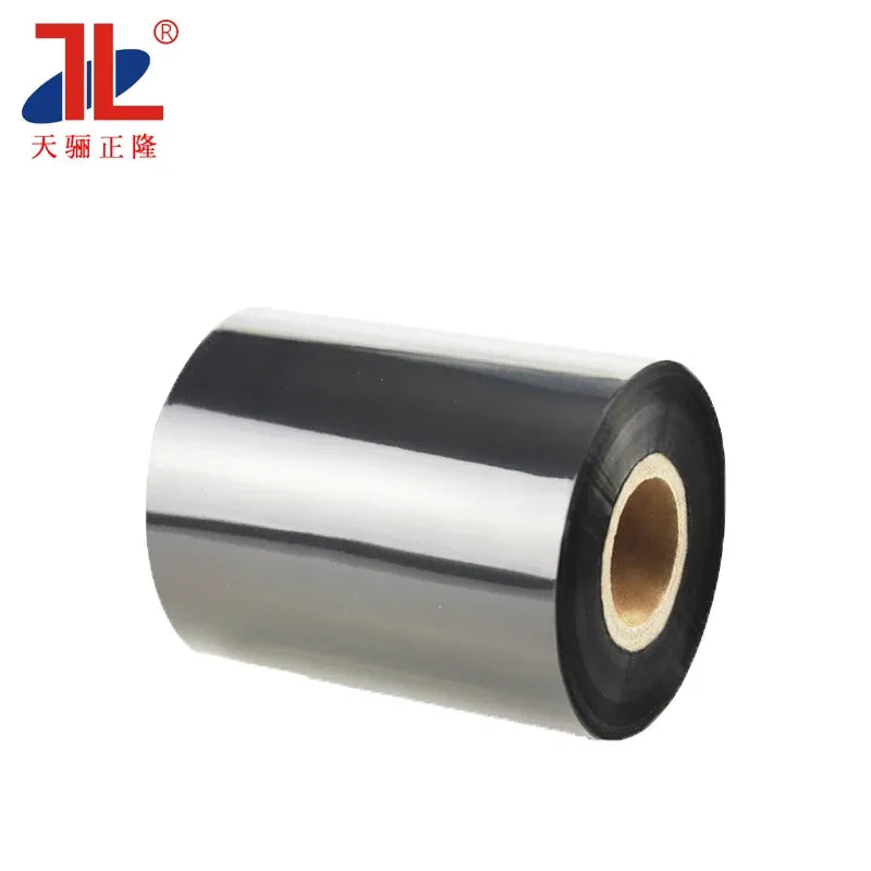 25mm X 300M ZEBRA Black Wash Care Thermal Transfer Resin Barcode High Temp Iron Proof Washable Nylon Satin Garment Label Ribbon