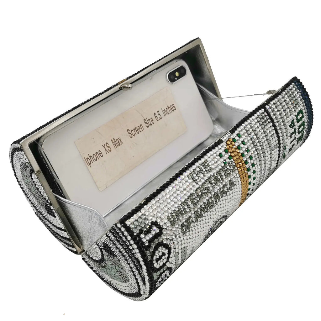 Torebki Damskie Bolso Fiesta Mujer Crystal Evening Bags Metal Clutches Small Minaudiere Handbags Wedding Box Clutch Purse Women