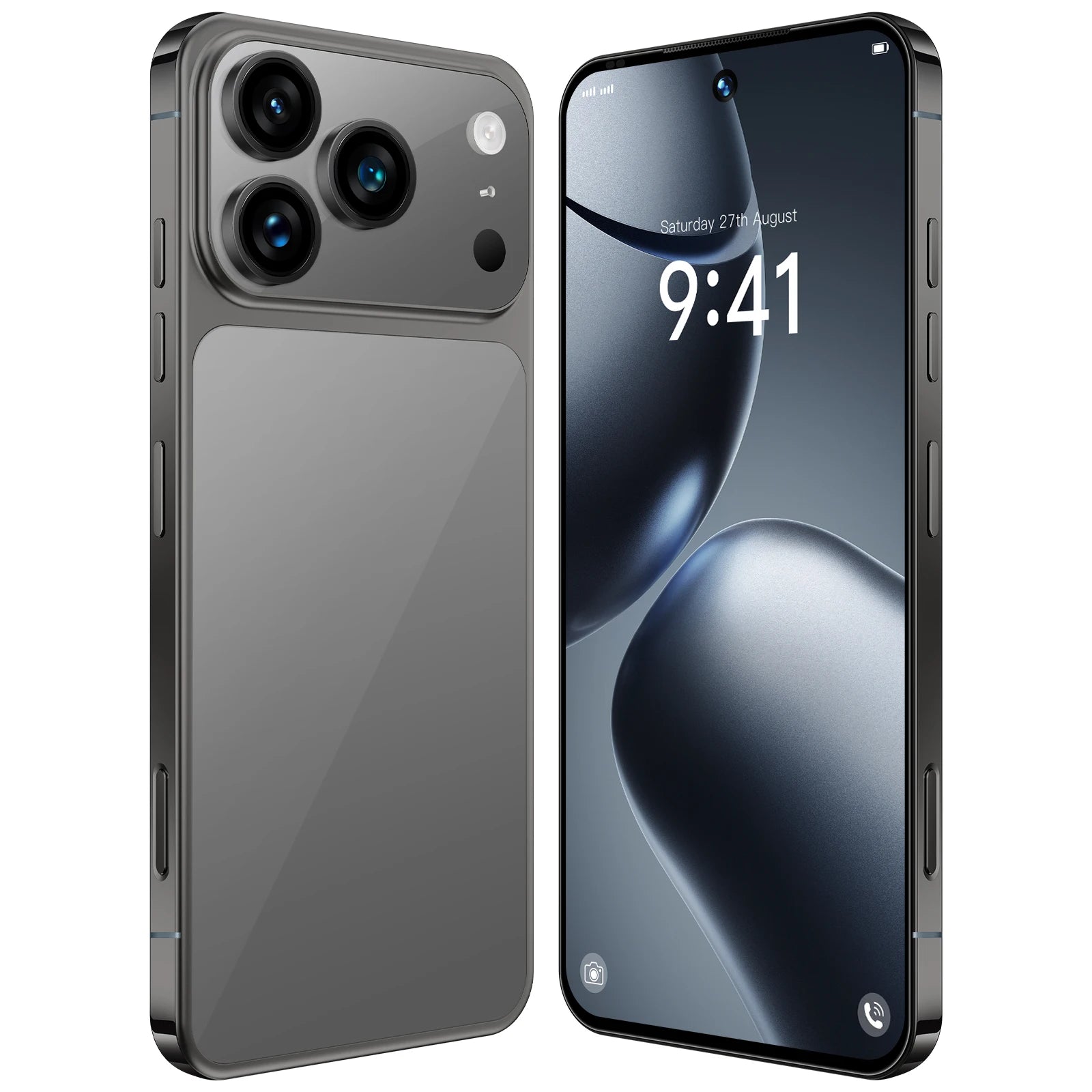 2025 Oem I17 Pro 7.3-Inch 5G LTE Smartphone Deca-Core CPU HD MP Rear Camera HD OLED Dual-SIM 8000mAh Android 15 English
