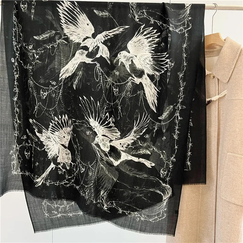 New Designer Warm Soft Pashmina Neck Scarves Shawl Blanket Water Soluble Lambs Luxury Wool Scarf