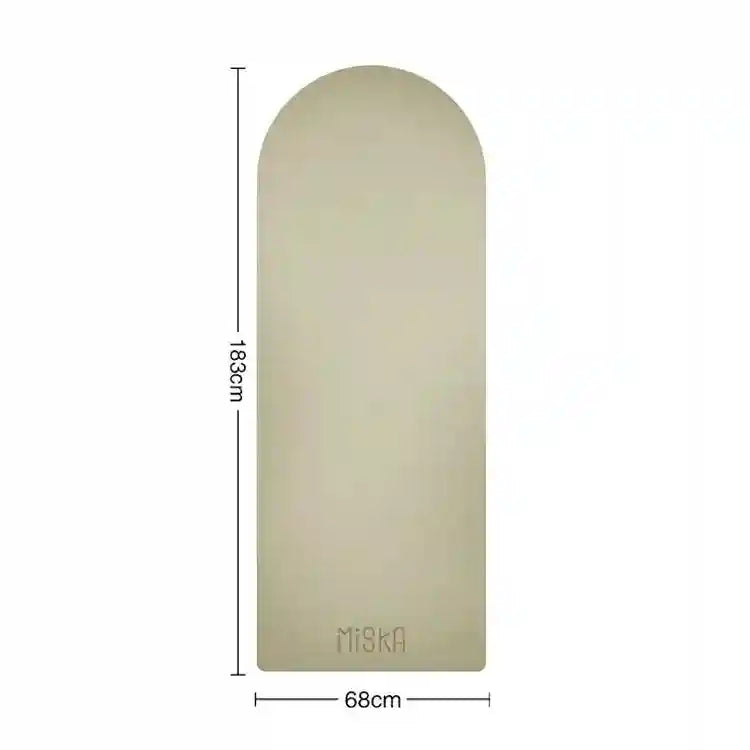 Eco Rubber Yoga Mat - Non-Slip 4.5mm Professional Fitness Pad Light Brown 4.5mm Tidesmit
