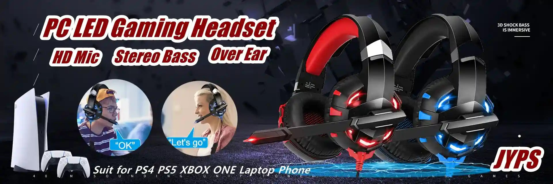 Wired Gaming Headphones with Mic - Over-Ear Noise-Cancelling Headset Tidesmit