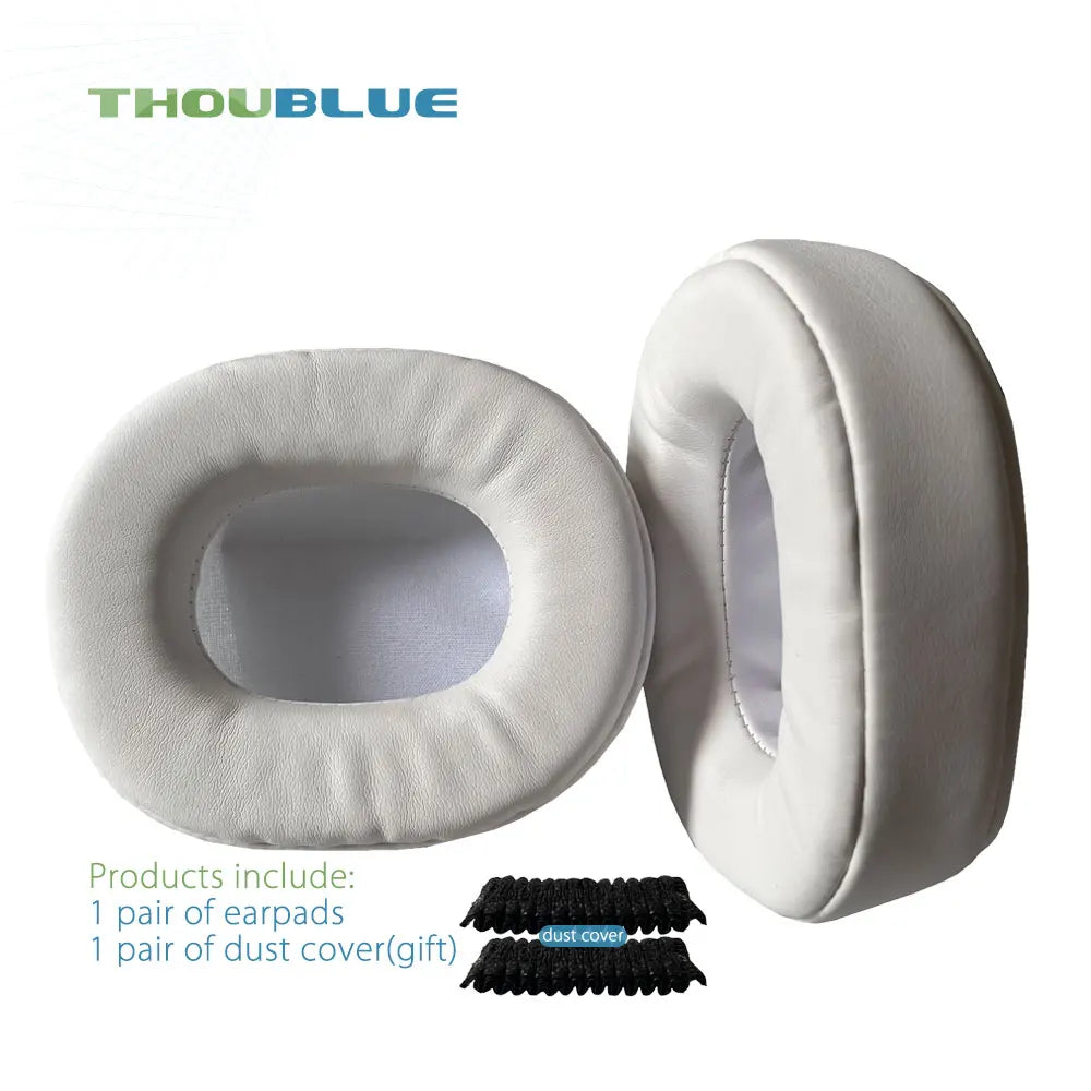 HyperX Cloud Replacement Ear Pads - Memory Foam Over-Ear Cushions 1White Leather Tidesmit