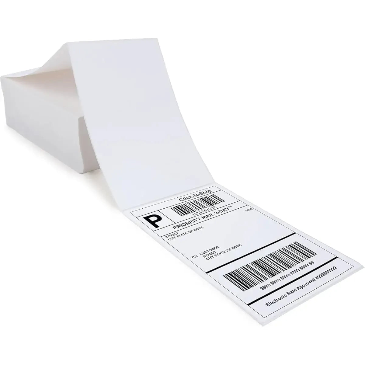 Single 4x6 white shipping label with barcode and receiver details