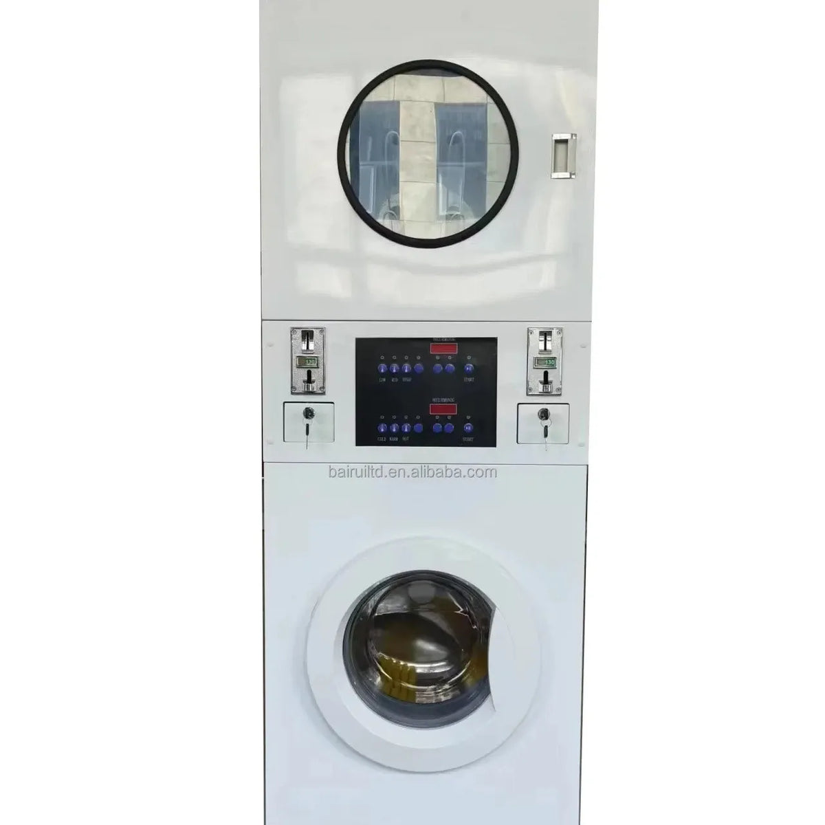 New Design Commercial Self Service Use Coin Operated Shoes Stack Washer and Dryer Machine