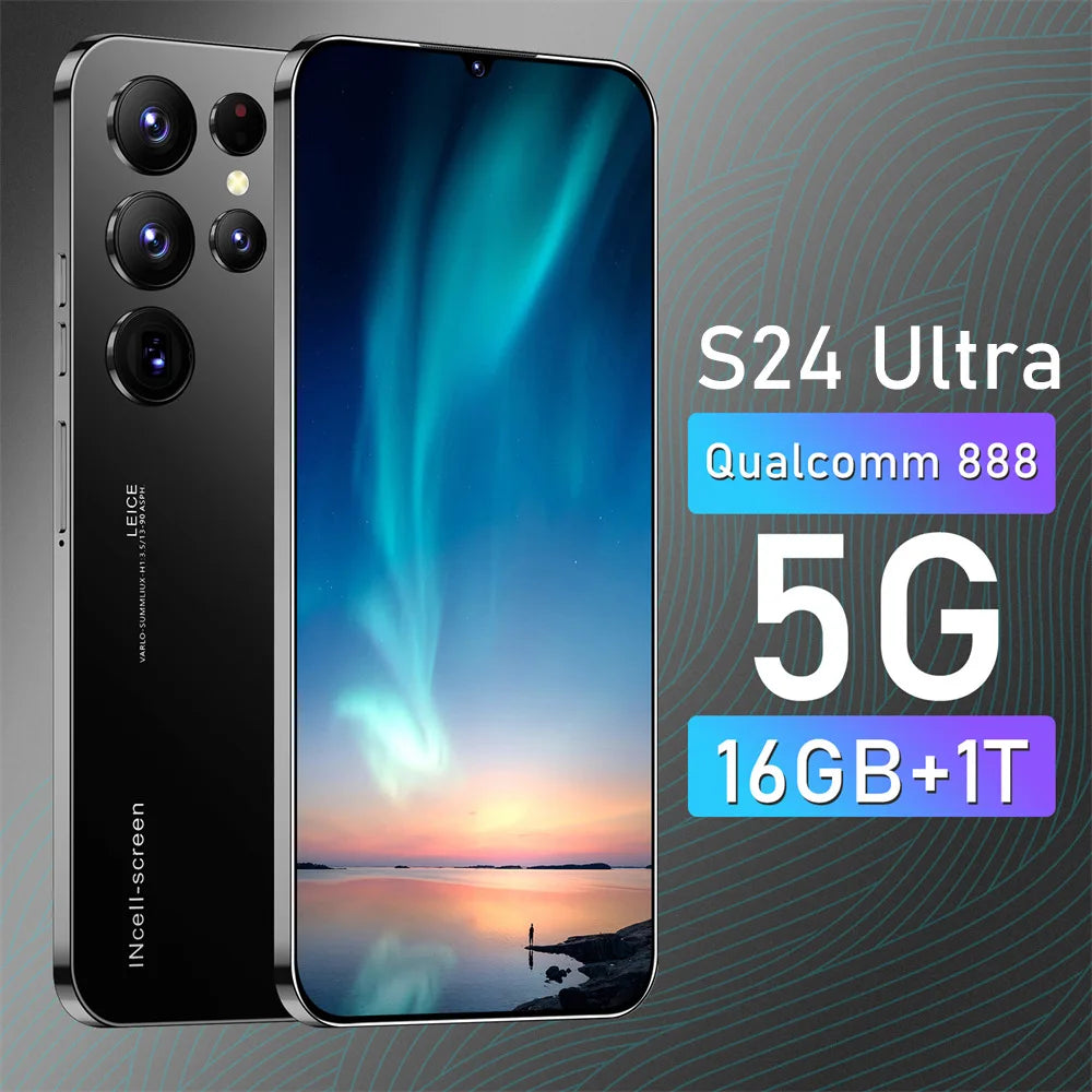 S24 Ultra Unlocked 5G Android Smartphone, 12GB RAM, 512GB - Gold Black 12g Tidesmit
