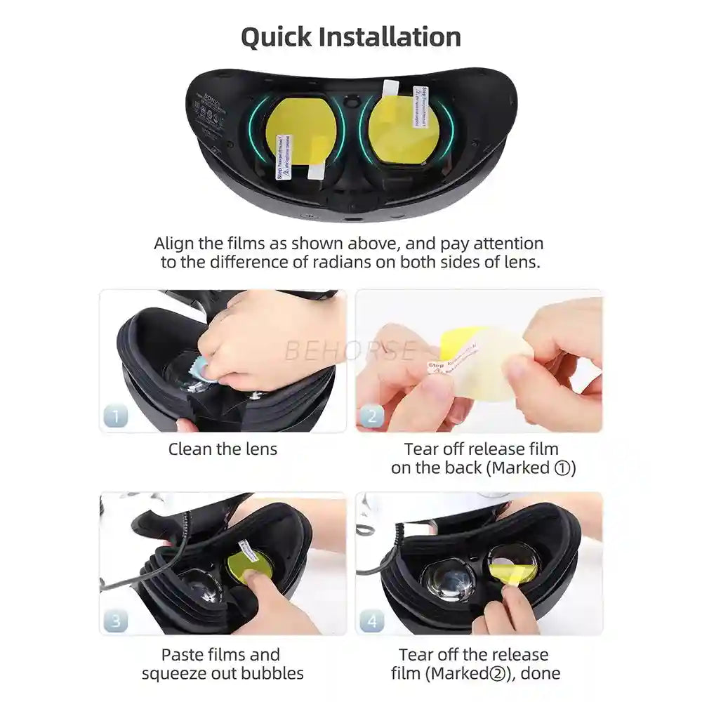 PSVR2 Lens Protectors Anti-Scratch Film for Clear VR Vision Tidesmit