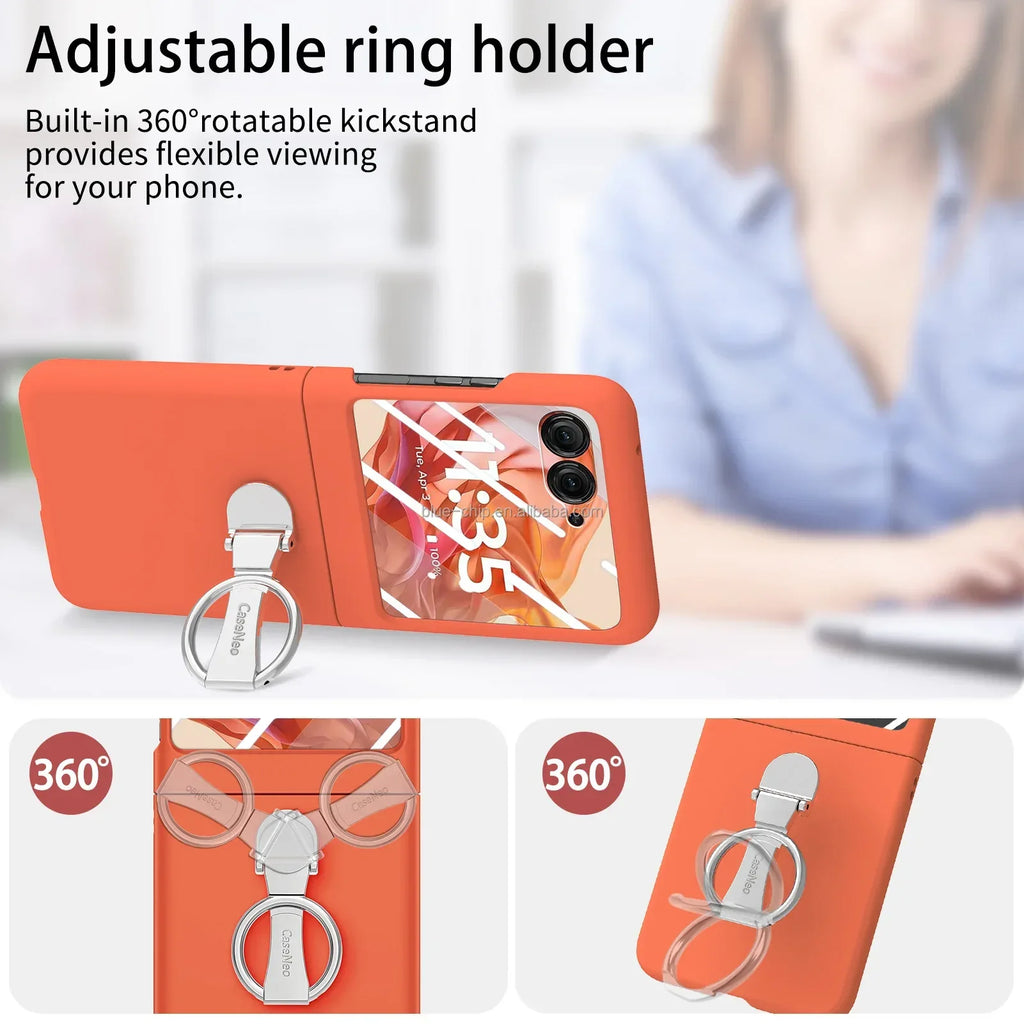 Motorola Razr 50 Ultra Case with Screen Protector - Pink Ring Tidesmit