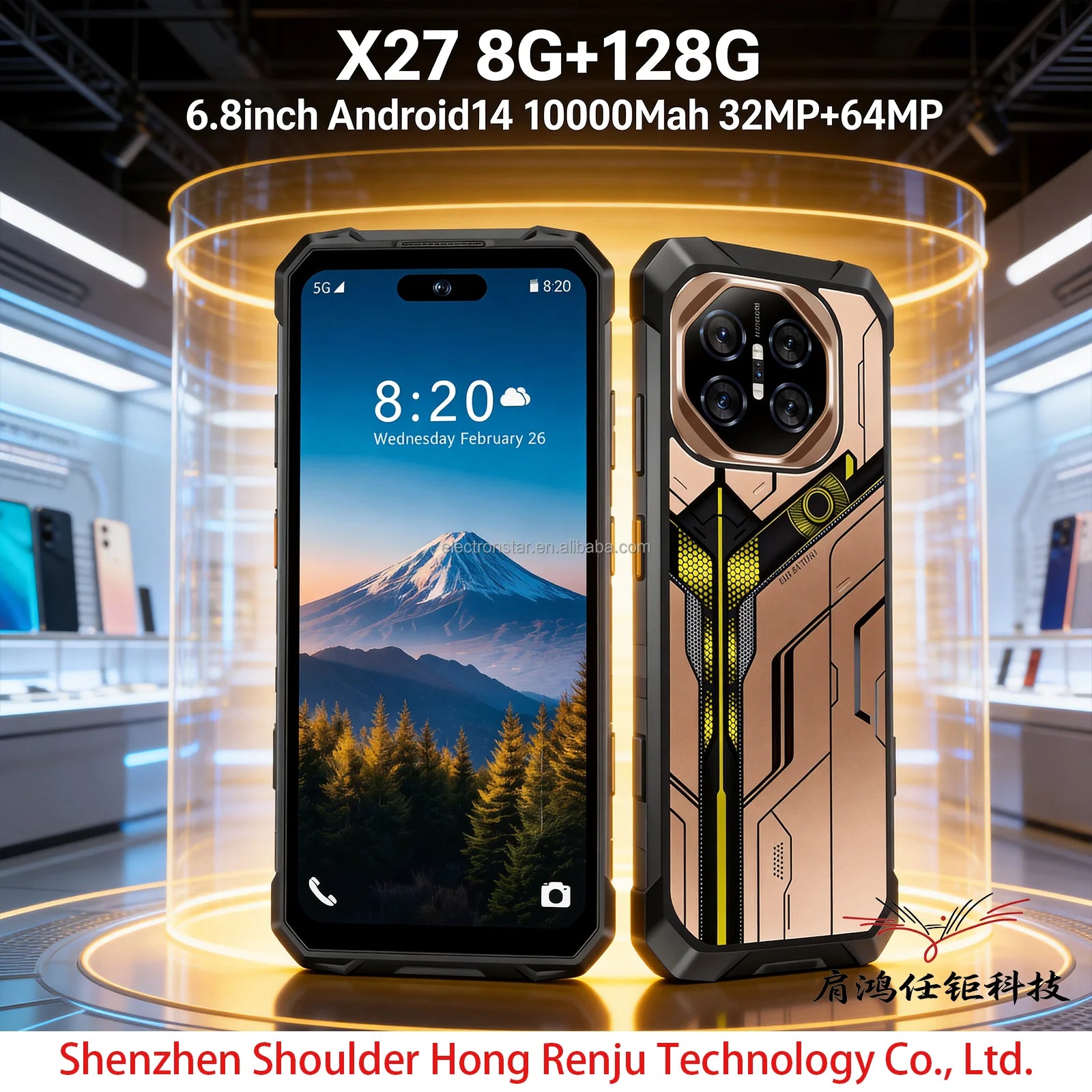 X27 Ultra  8G+128G Android 14 6.8 INCH the Best Price 2026 NEW Global 5G  Phone Celulares LTE Cellular Smartphone Fast Processor