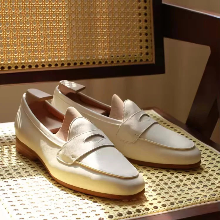 Le Fu Xuan 2024 New Style Fashion Comfortable Men Loafer Shoes Genuine Leather Walking Style Shoes for  Men's