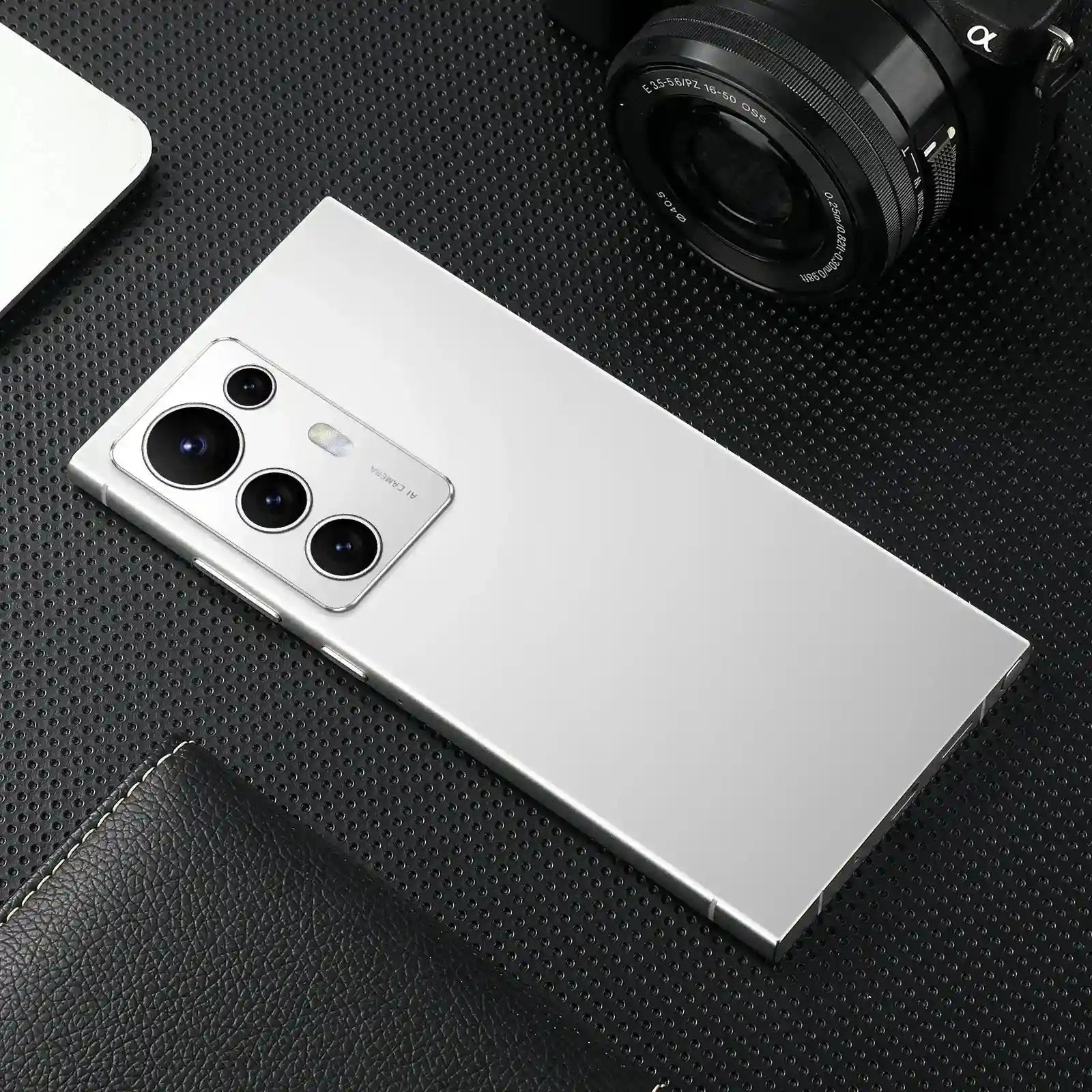 Tidesmit 7.3 Inch 5G Smartphone, 8GB RAM, 256GB Storage - Gray White 8g 256 GB Tidesmit