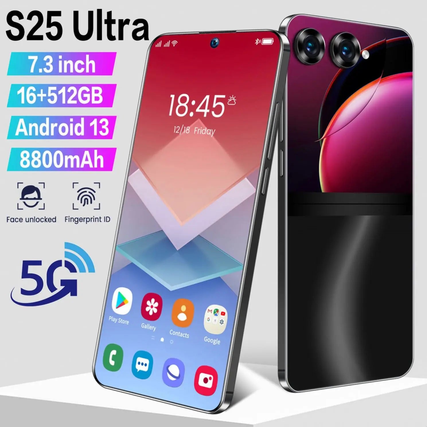 S25 Ultra 5G Smartphone - 1TB Storage, 16GB RAM, Dual SIM Unlocked Tidesmit