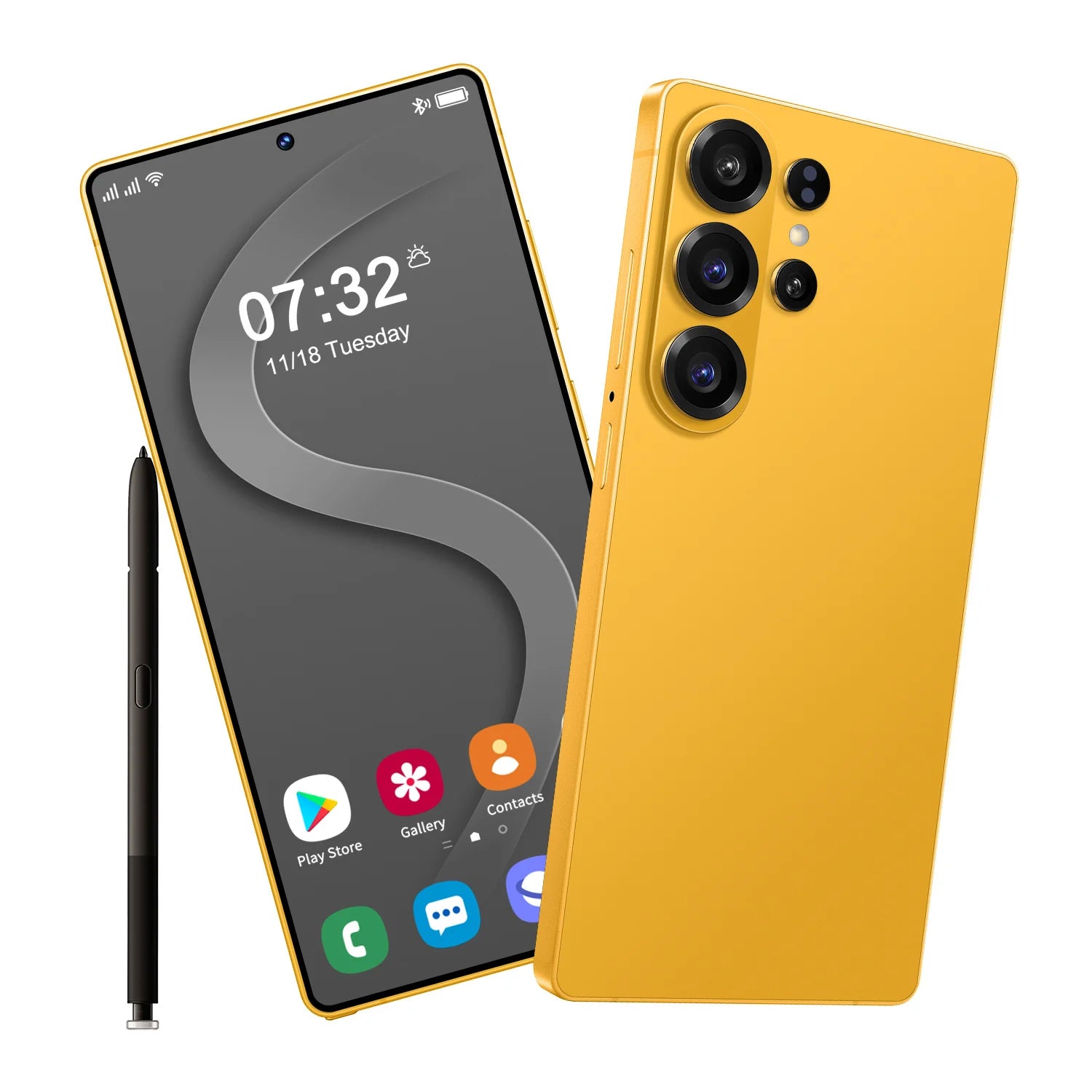S26 Ultra 5G gaming smartphone with 16GB RAM and 1TB storage featuring a 108MP camera and Android 15, black finish