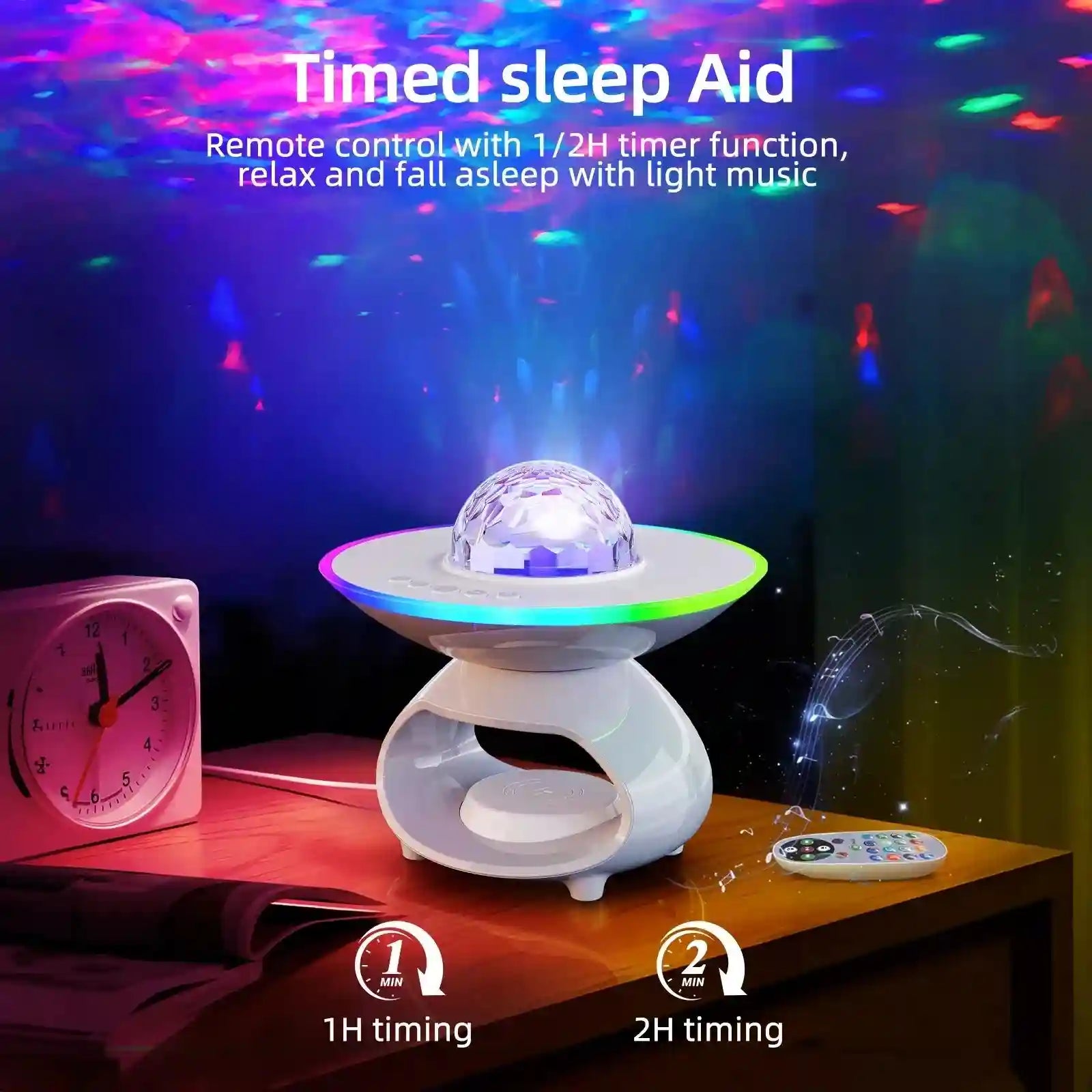 Wireless Charging Desk Lamp with Bluetooth Speaker & RGB Light Tidesmit