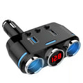 Tidesmit Wireless Charger Car Socket - Qi Certified 12V 24V Triple Splitter Black No Wireless with no USB port Tidesmit