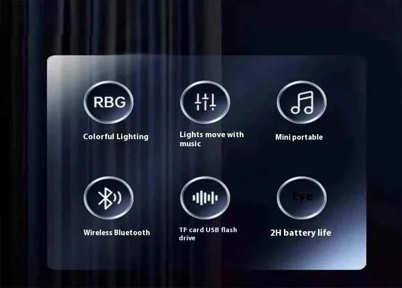 Portable Bluetooth Speaker with RGB Lights and 360 Stereo Sound My Store