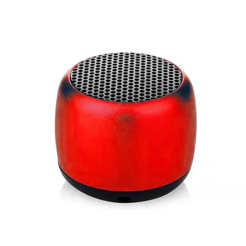 Portable Bluetooth Speaker | Compact Metal Wireless Bass | Mini Red Red Metal 0.8" My Store