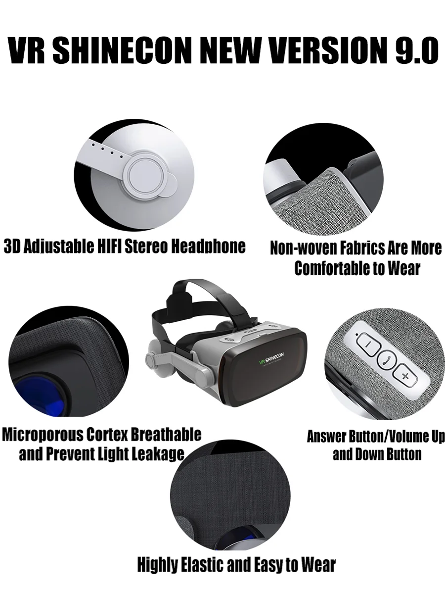 VR Headset for Smartphones | Immersive 3D Smart Glasses by Tidesmit Tidesmit